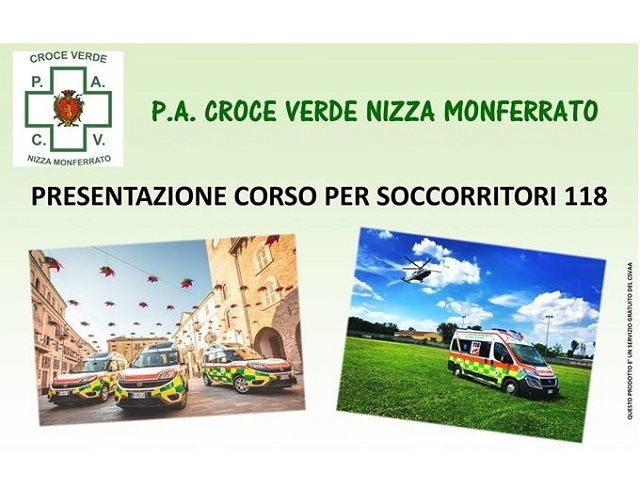 Nizza Monferrato | Croce Verde - presentazione corso per soccorritori 118